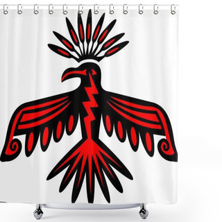 Personality  Sacred Thunderbird - Native American Symbol Shower Curtains