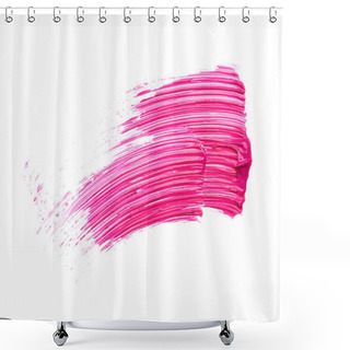 Personality  Pink Strokes And Texture Mascara Or Acrylic On A White Background Shower Curtains