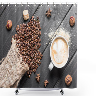 Personality  Cup Of Fresh Made Coffee Shower Curtains