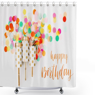 Personality  Push-pop Petards And Colorful Confetti Shower Curtains