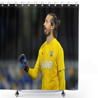 Personality  Andrea Consigli Player Of Sassuolo During The SerieA Football Championship Match Between Napoli Vs Sassuolo Final Result 0-2, Match Played At The San Paolo Stadium In Naples. Italy, 01 November, 2020.  Shower Curtains
