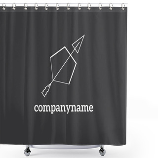 Personality  Bow And Arrow Logo Vector Shower Curtains