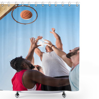 Personality  Men Playing Basketball Shower Curtains