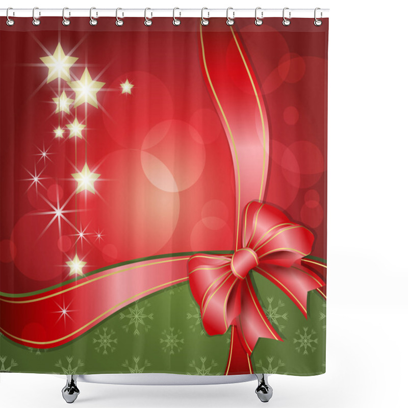 Personality  Merry Christmas Background Shower Curtains