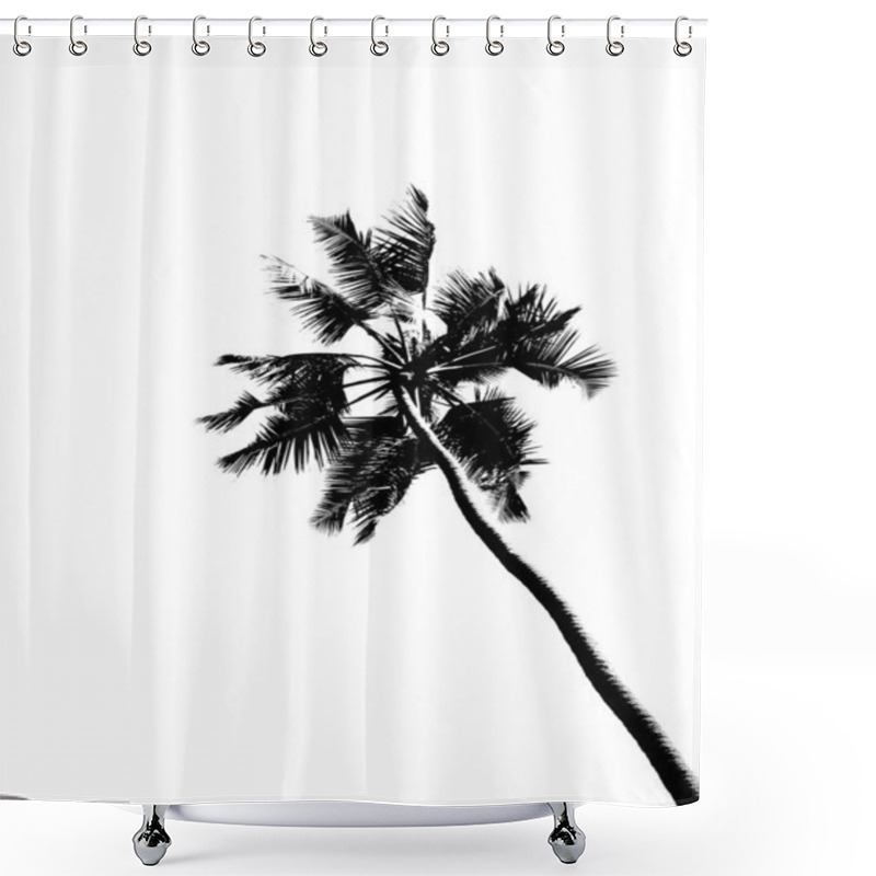 Personality  Contour Of Plamtree Shower Curtains