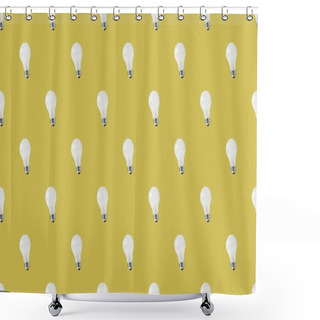 Personality  Colored Background With Different Accessories Shower Curtains