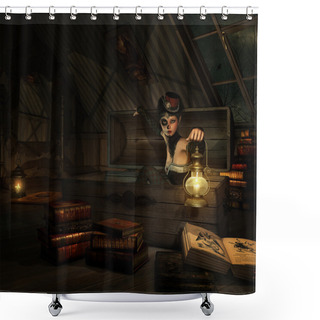 Personality  In My Attic, 3d CG Shower Curtains