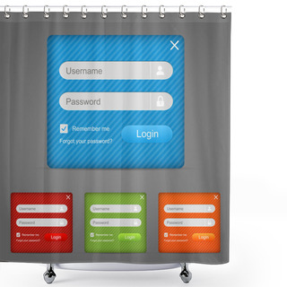 Personality  Web Login Form Style Element Shower Curtains