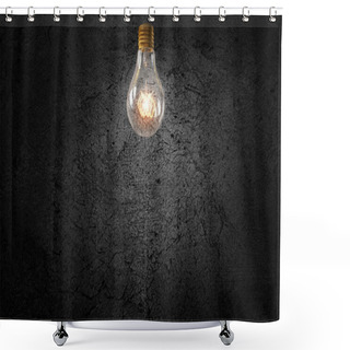 Personality  Bright Electric Bulb Shower Curtains
