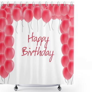 Personality  Happy Birthday Greeting Card Shower Curtains