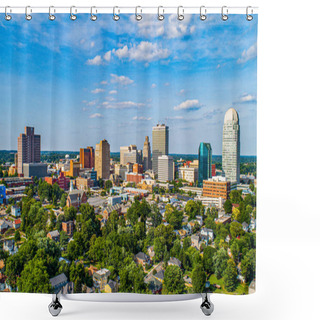 Personality  Winston-Salem, North Carolina, USA Downtown Skyline Shower Curtains