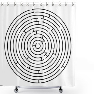 Personality  Round Maze Shower Curtains