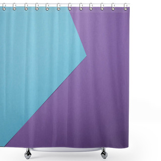 Personality  Beautiful Abstract Blue And Purple Geometric Paper Background Shower Curtains