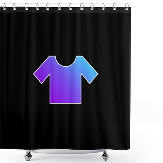Personality  Basic T Shirt Blue Gradient Vector Icon Shower Curtains