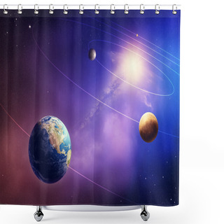 Personality  Inner Solar System Planets Shower Curtains