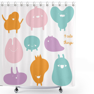 Personality  Funny Characters Collection. Shower Curtains