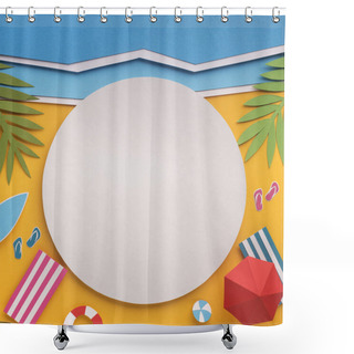 Personality  Summer Background With White Blank Place For Logo Or Cutaway Shower Curtains