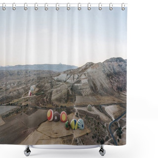 Personality  Hot Air Balloons In Goreme National Park, Fairy Chimneys, Cappadocia, Turkey Shower Curtains