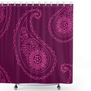 Personality  Paisley Seamless Background Shower Curtains