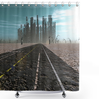 Personality  Weathered Road Shower Curtains