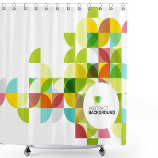 Personality  Circle Geometric Abstract Background Shower Curtains