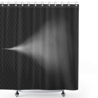 Personality  Realistic Water Spray Effect Isolated On Transparent Background. Shower Curtains