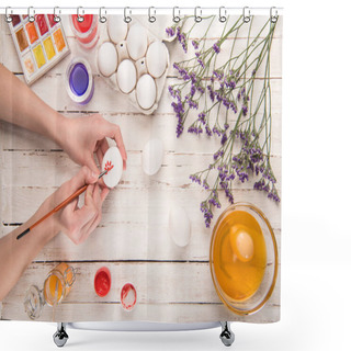 Personality  Hands Coloring Egg Shower Curtains