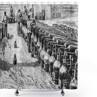 Personality  Manufacturing Of Mercury Fulminate, The Large Factories Of Turgan, Hatier Edition 1888 Shower Curtains