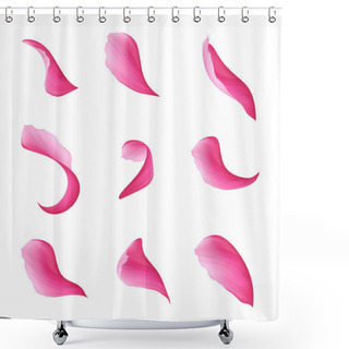 Personality  Pink Curly Petals Assortment Shower Curtains