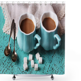 Personality  Cups Of Coffee With Sugar Shower Curtains
