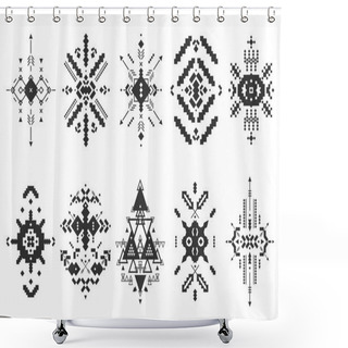 Personality  Vector Tribal Elements, Ethnic Collection Shower Curtains