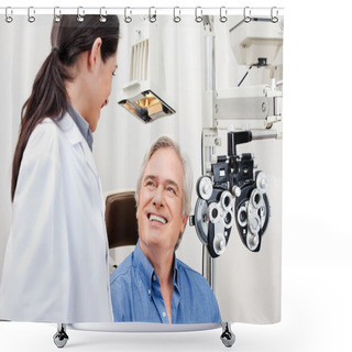 Personality  Eye Checkup Shower Curtains