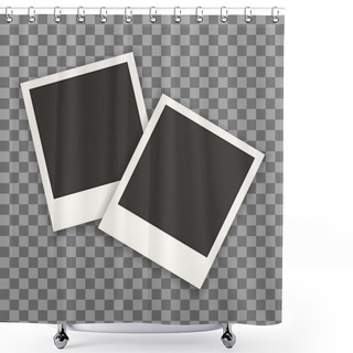 Personality  Polaroid Photo Frame Shower Curtains