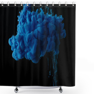 Personality  Abstract Background With Blue Swirls Of Paint Shower Curtains
