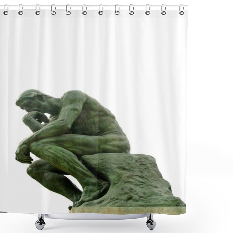 Personality  Rodin's The Thinker Statue Shower Curtains