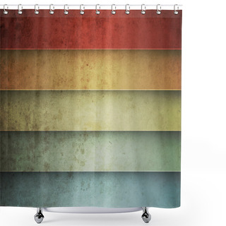 Personality  Rainbow Horizontal Lines Vintage Background Shower Curtains