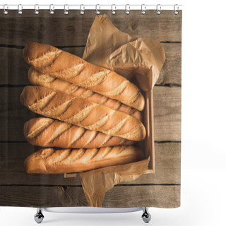 Personality  Baguettes In Box  Shower Curtains