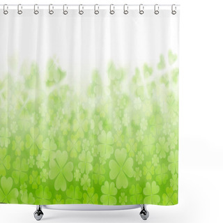 Personality  Clover Leaf Green Background Shower Curtains