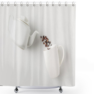 Personality  Tea Pouring From Pot Into Cup Shower Curtains