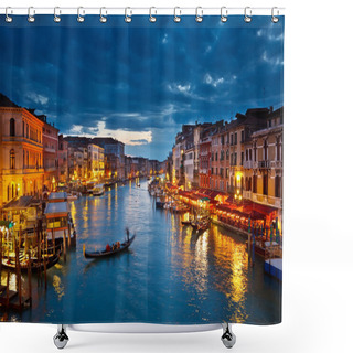 Personality  Grand Canal At Night, Venice Shower Curtains
