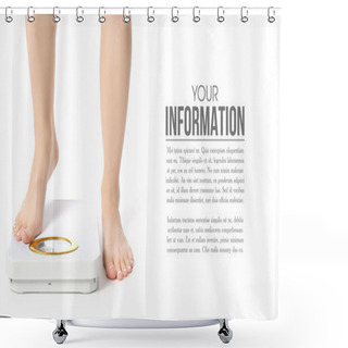 Personality  Female Feet Weighing Scale Pattern Shower Curtains