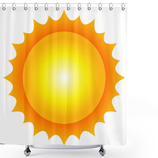Personality  Vector Illustration Of Sun Shower Curtains