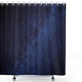 Personality  Starry Night - Star Trails On A Night Sky Shower Curtains