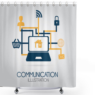 Personality  Technology Design Shower Curtains
