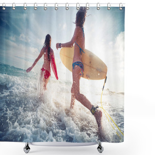 Personality  Surfers Shower Curtains