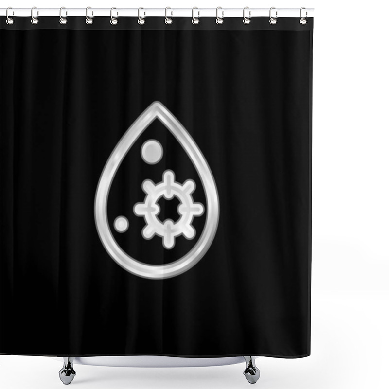 Personality  Blood Silver Plated Metallic Icon Shower Curtains