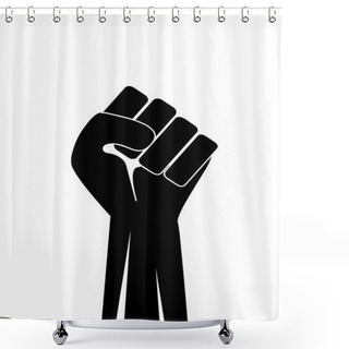Personality  Fist Up Icon Vector Illustration Shower Curtains