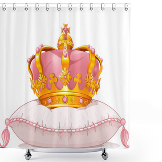 Personality  Crown On The Pillow Shower Curtains