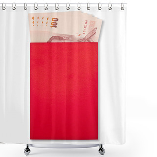 Personality  Money In Red Envelope For Give To On Chinese New Year Shower Curtains