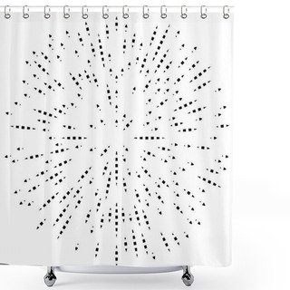 Personality  Random Radial Lines Explosion Effect.  Shower Curtains